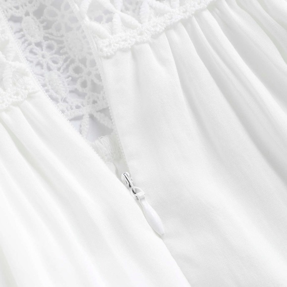 🤍Solid Lace Trim Dress🤍 - Picture 3 of 4